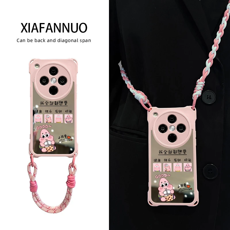 派大星适用oppofindx8手机壳findx8pro镜子全包x8防摔保护套oppo