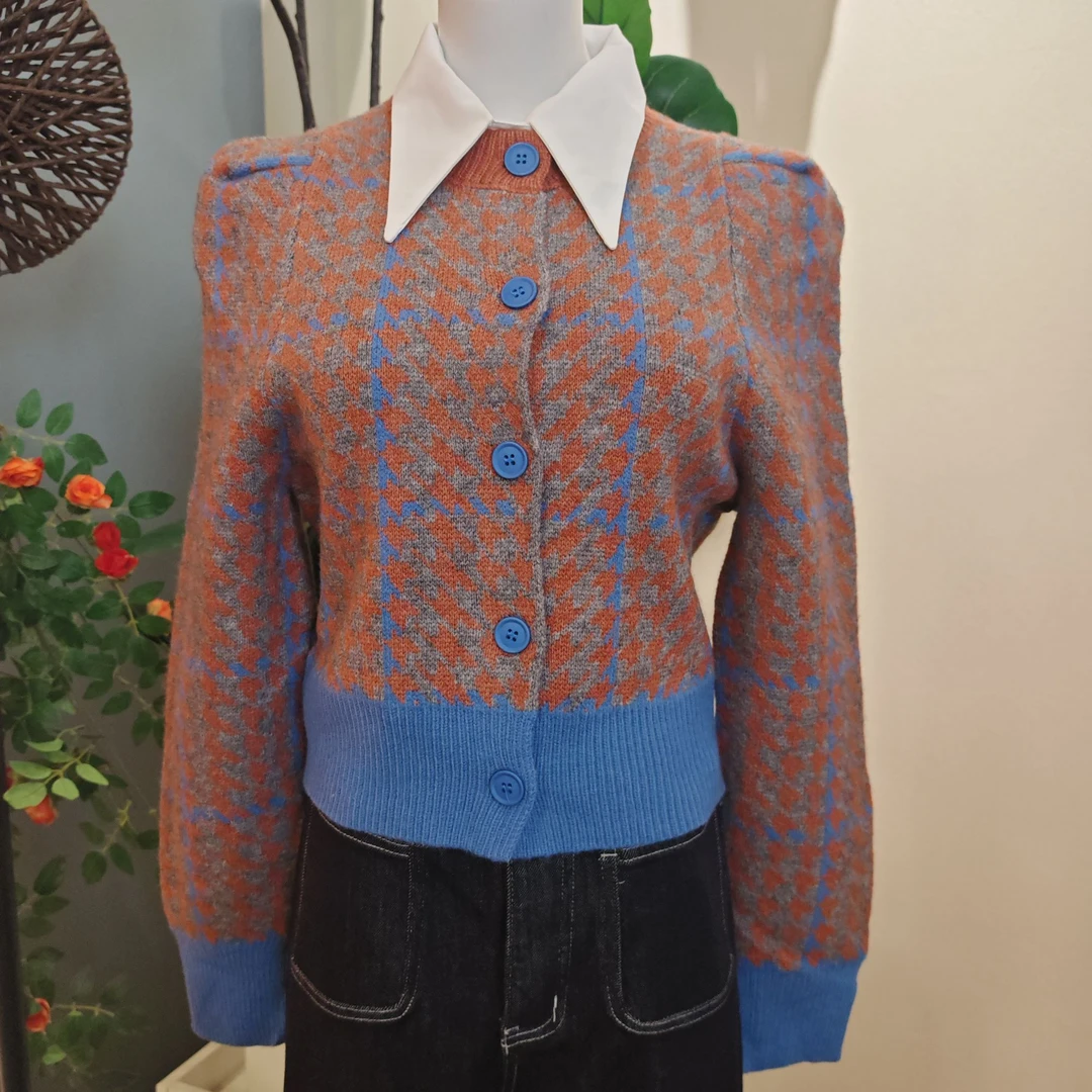 1212007220新款青春学院派上衣女韩版修身显瘦百搭复古气质单品