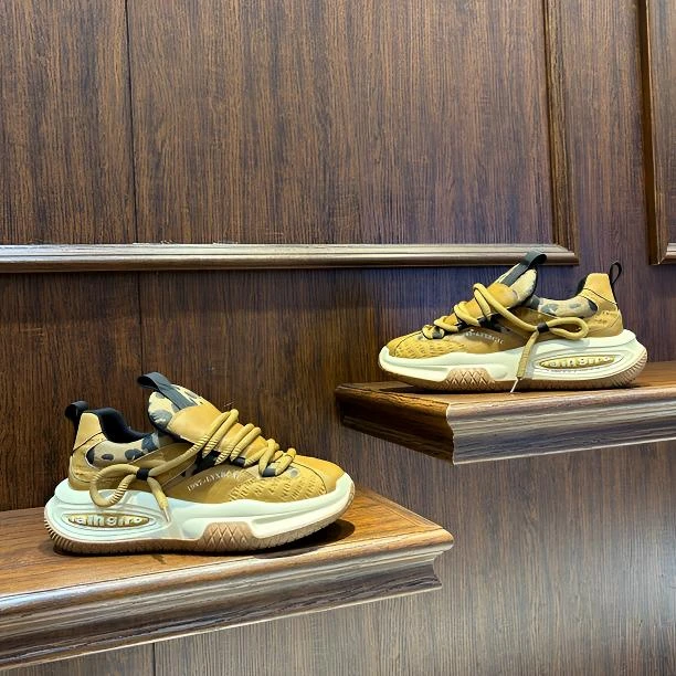 【文麒潮鞋】秋季新款男鞋皮面厚底简约欧洲站百搭时尚男潮流休闲鞋