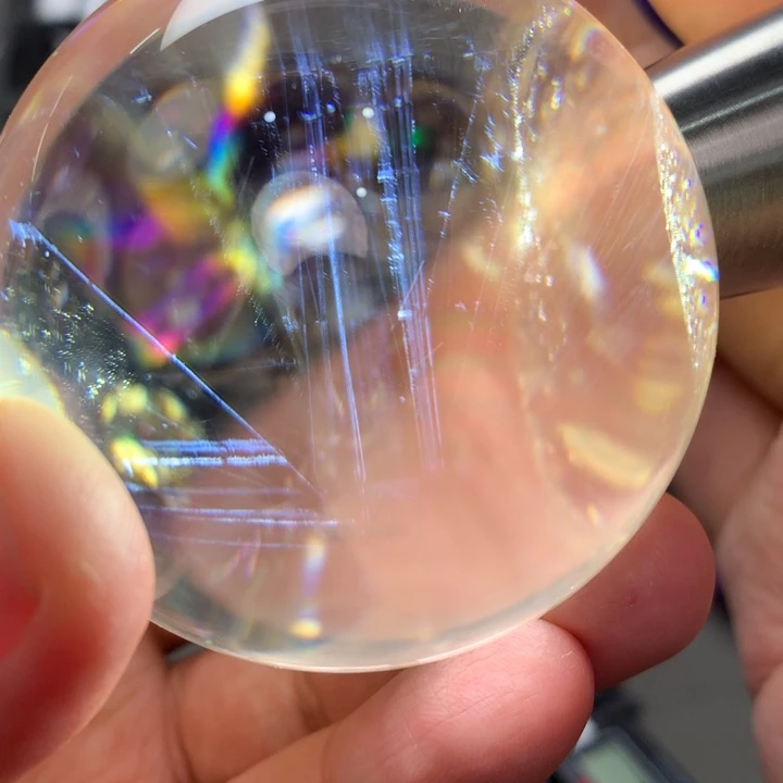 未镶嵌珠宝半成品水晶蓝针水晶5.9