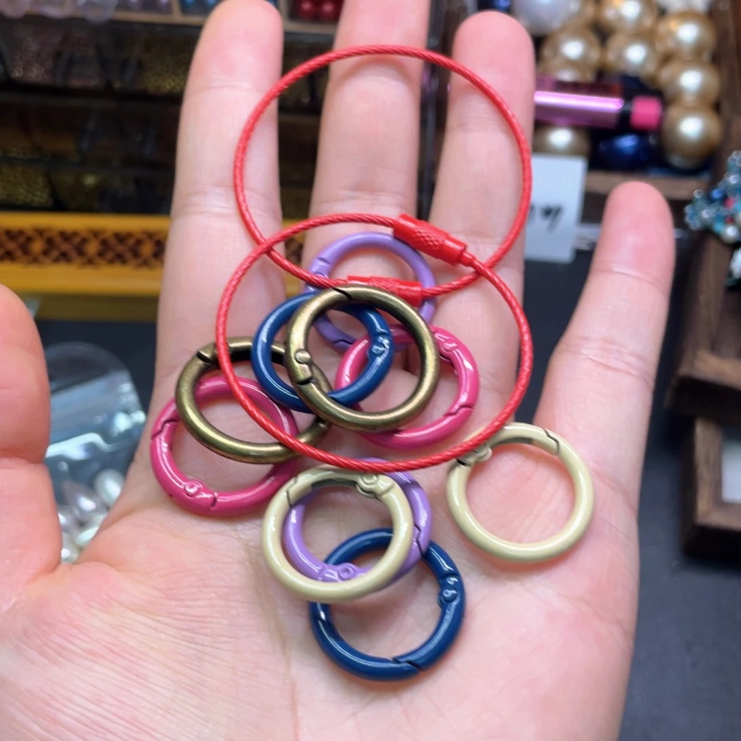 挂环弹簧扣圈圈钥匙扣手工半成品配件