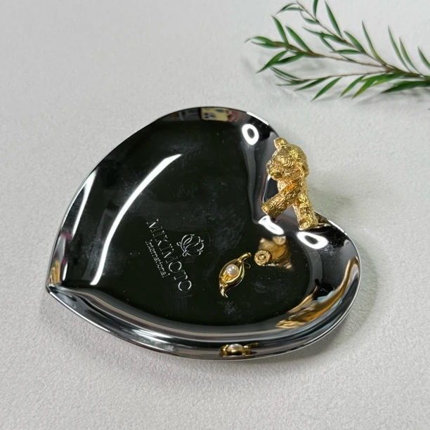 未使用  【六六中古】孤品精美小熊珍珠首饰托盘ay1468