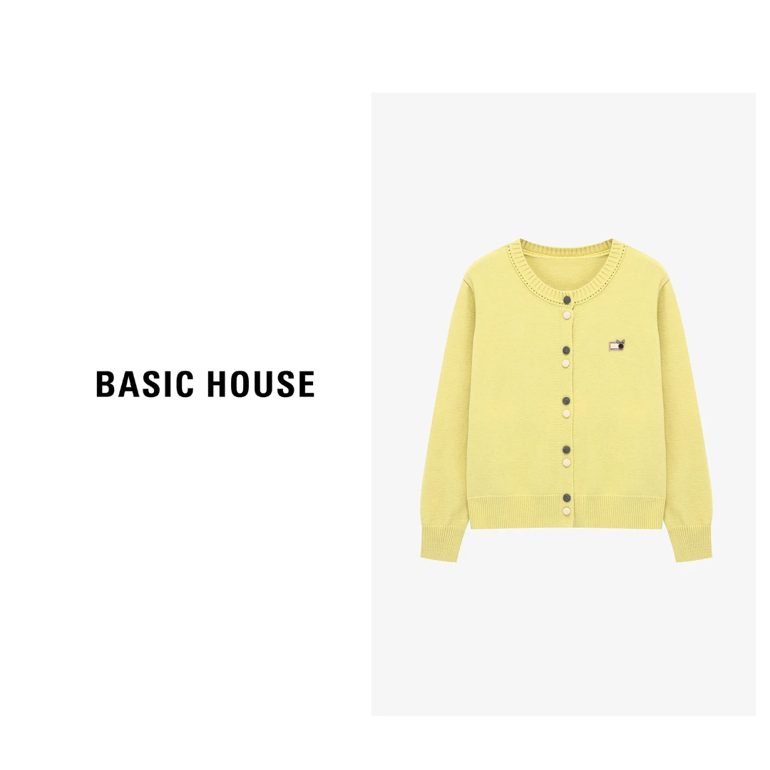 Basic House/百家好2025秋季小刺绣显瘦遮肉毛衣B0625H5H242