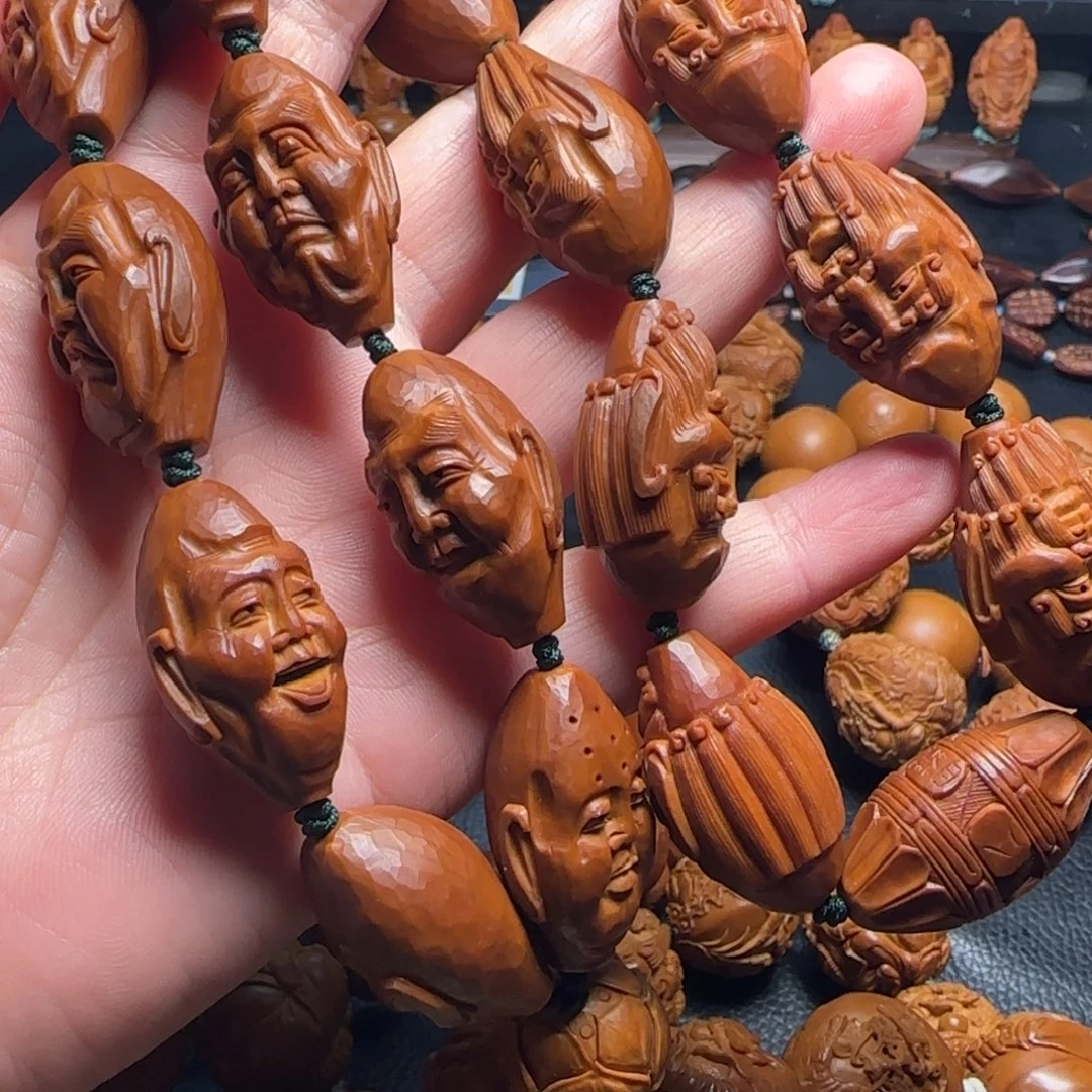 橄榄核手串/手链1.9须派纯刀工罗汉挂脖
