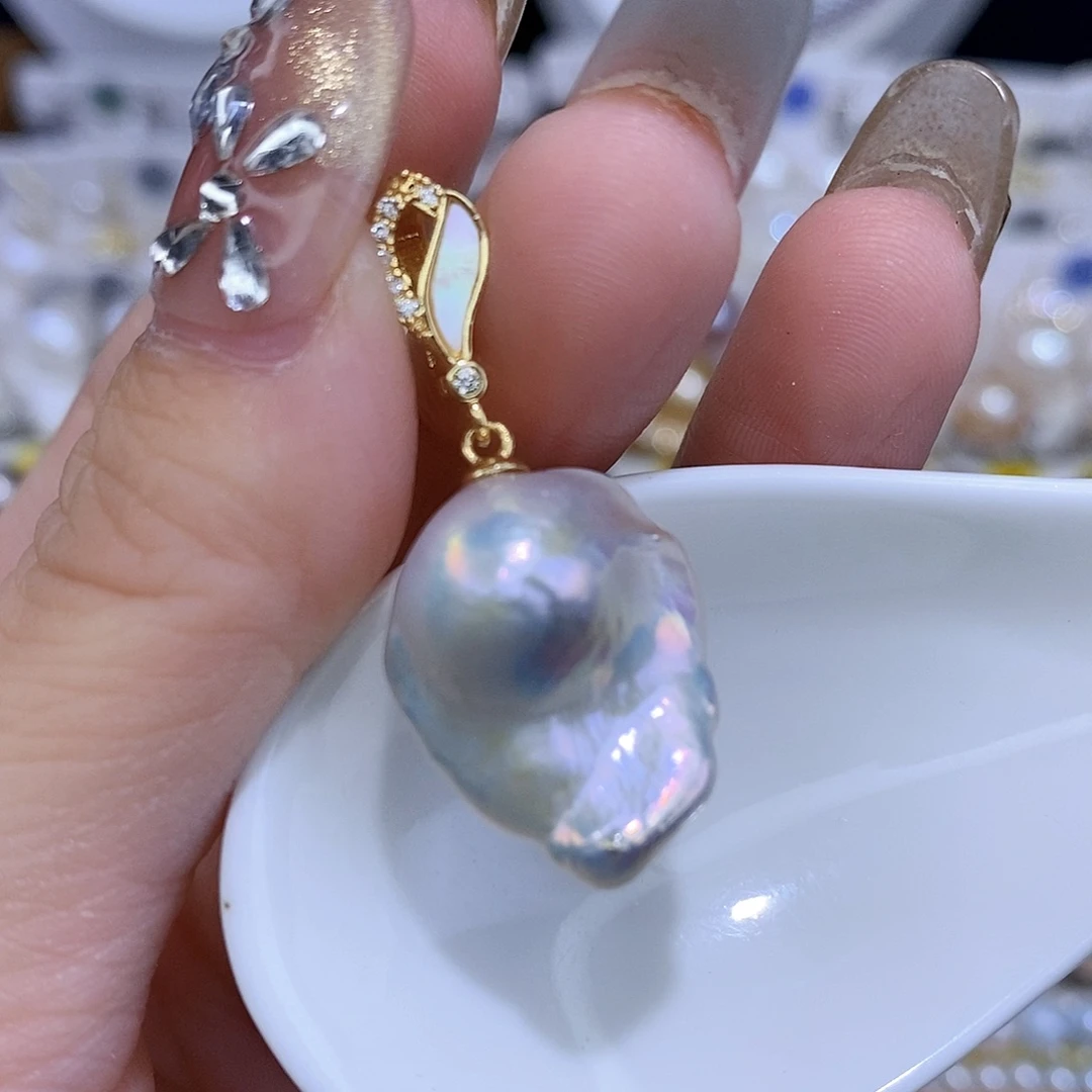 颈饰合金淡水珍珠