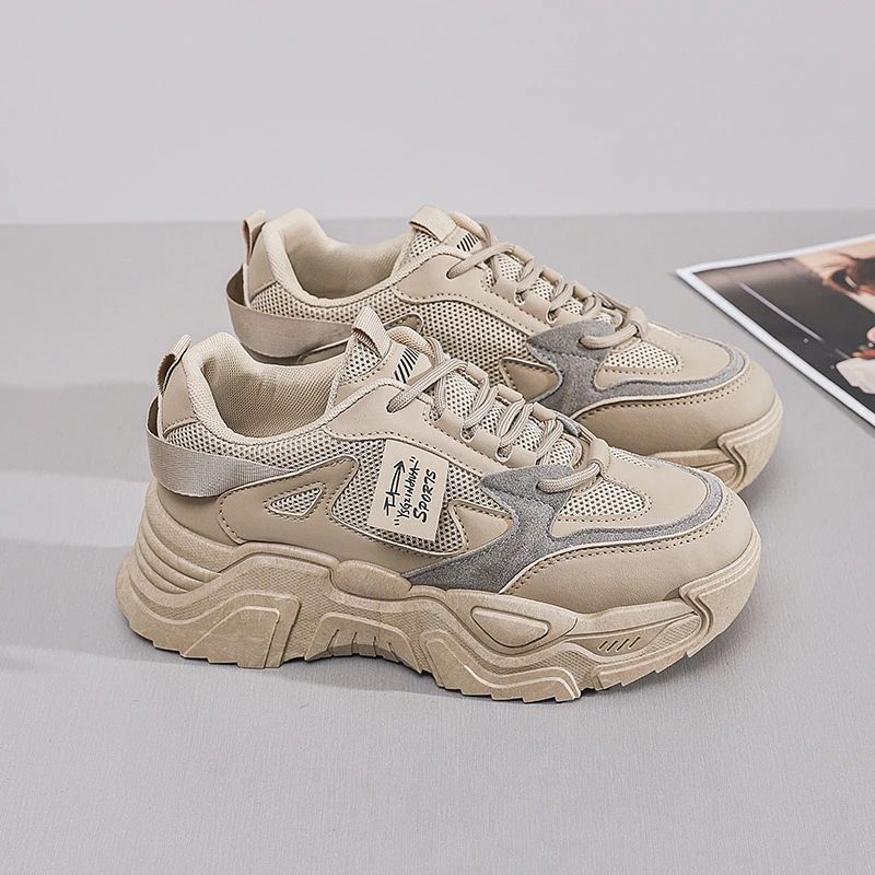 【正品】2025韩版新款老爹鞋女秋季学生百搭运动鞋街拍休闲增高鞋