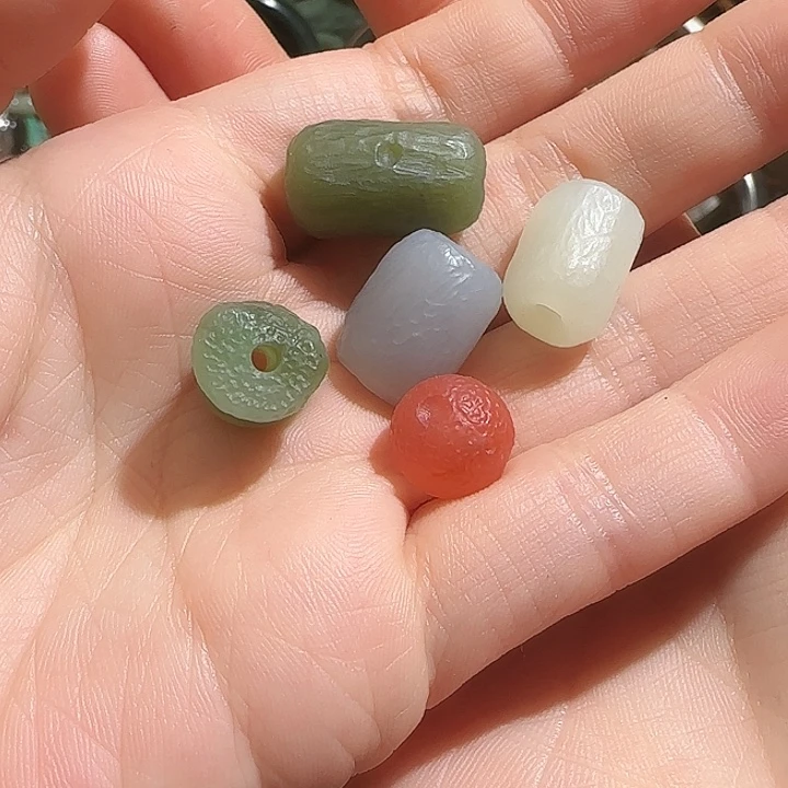 和田玉珠子未镶嵌心*简