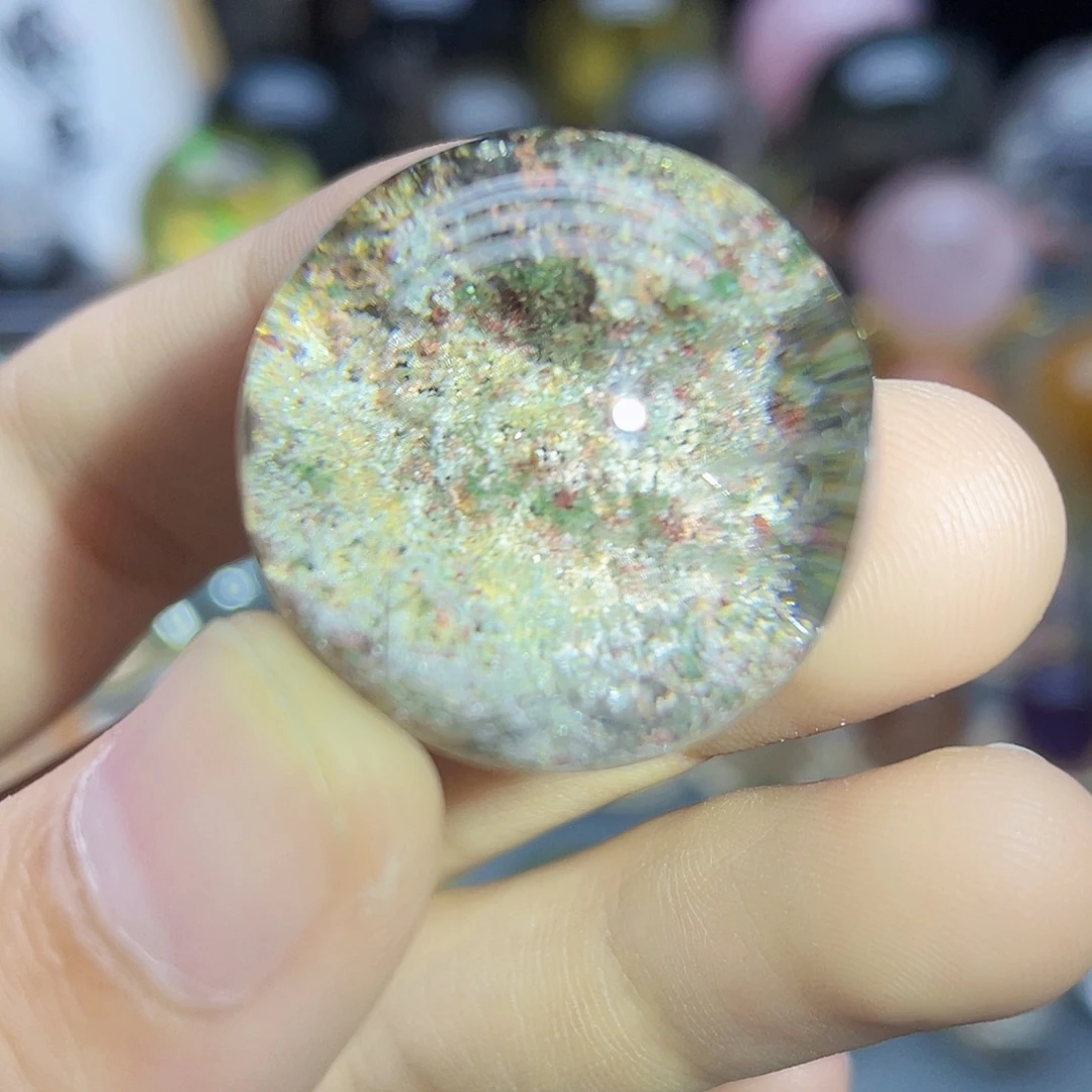 未镶嵌珠宝半成品水晶天然幽灵26mm