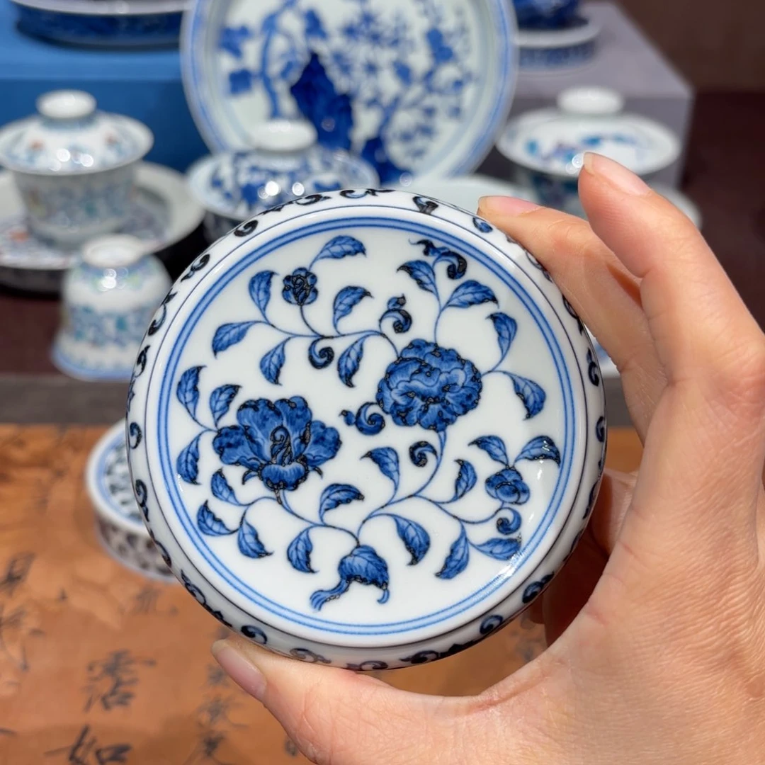 瓷片W景德镇纯手工手绘