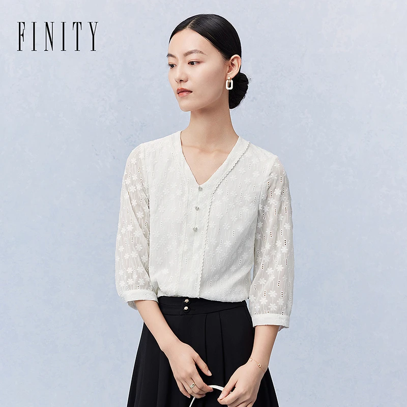 【粉丝专享】FINITY 针织衫减气质时尚百搭复古镂空 F21X1C05T4