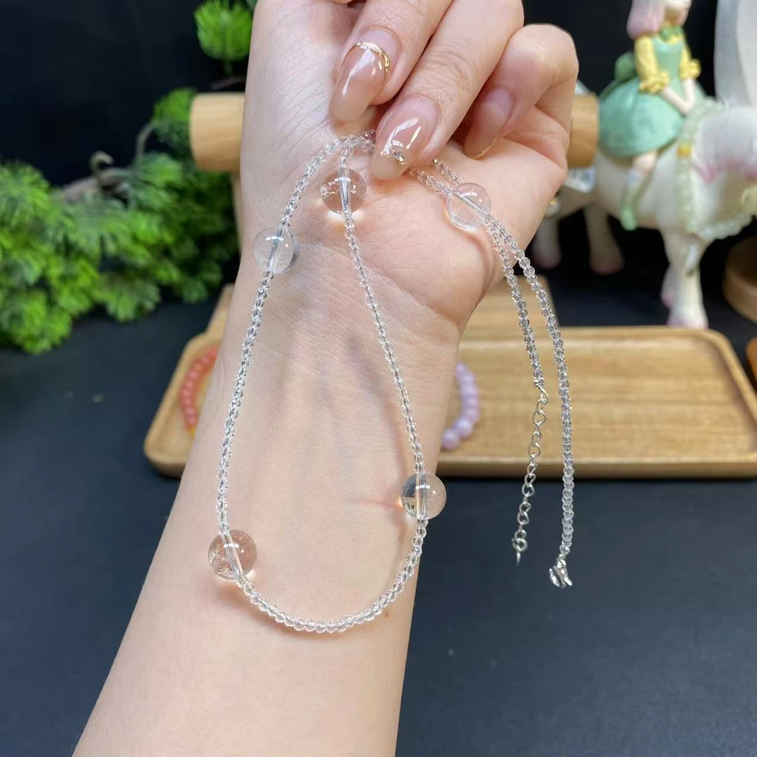【白水晶颈链】A847简约气质时尚百搭