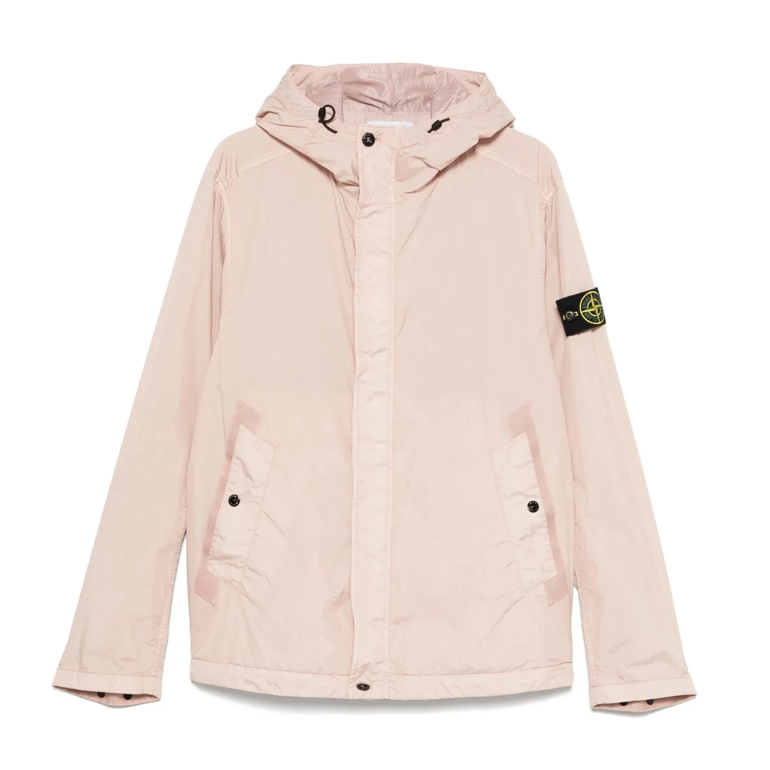 现货Stone Island石头岛褶皱尼龙夹克 25款 粉色 专柜发售价7000+