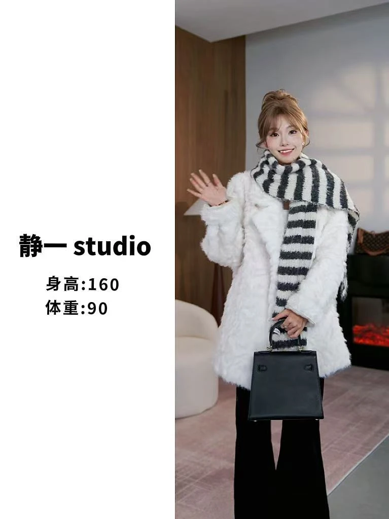 秋冬新款毛毛外套女毛茸茸韩版年轻百搭加厚保暖休闲时尚2542