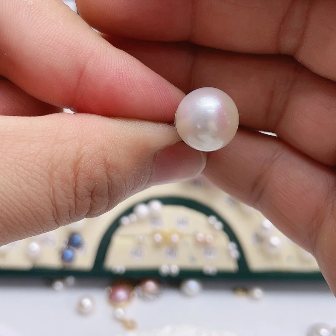 阳***星淡水珍珠耳饰银S925镶嵌
