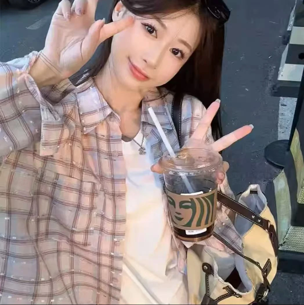 韩版春夏港味薄款衬衫时尚ins风休闲衬衫宽松显瘦百搭设计感