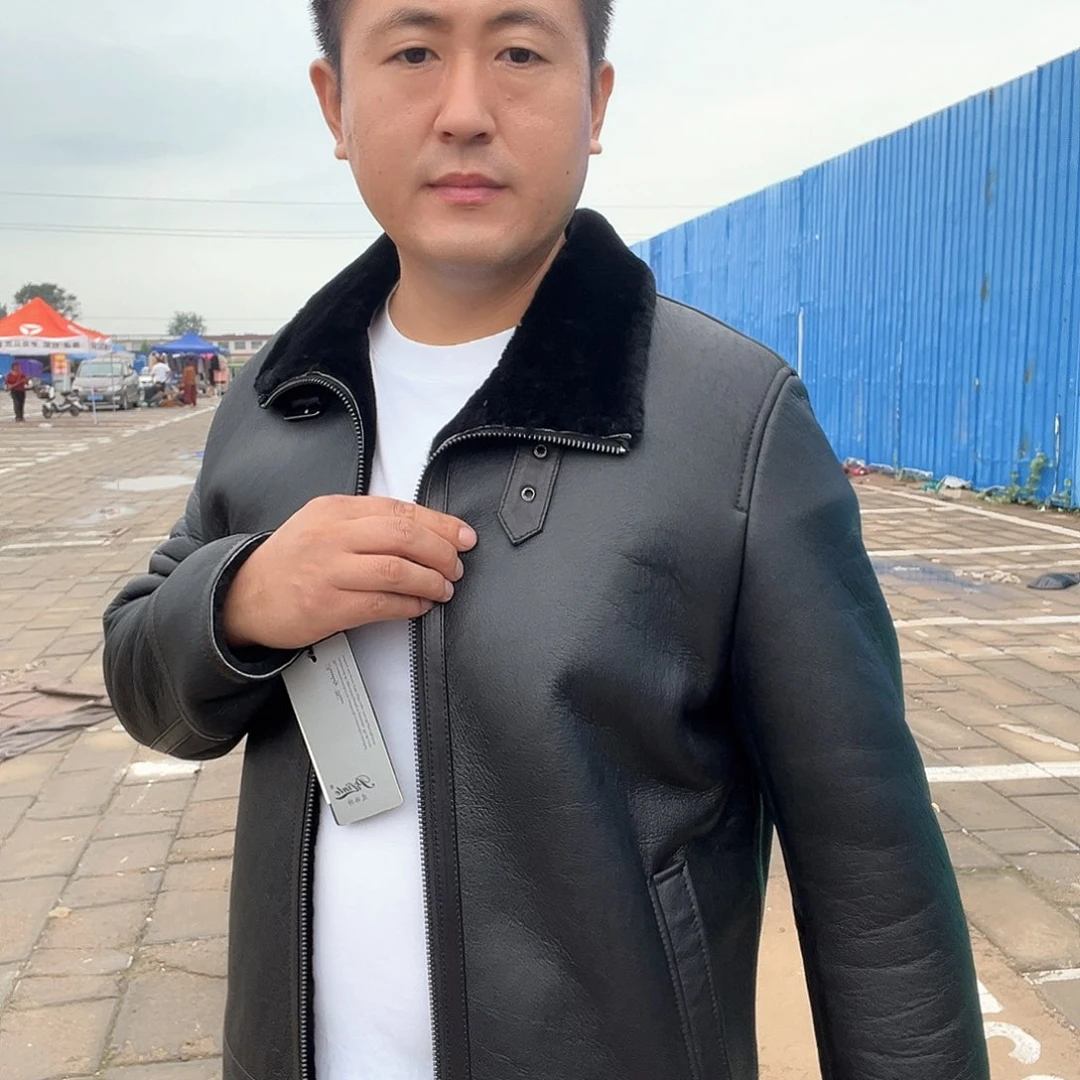 桥****装翻领卡扣款皮毛一体
