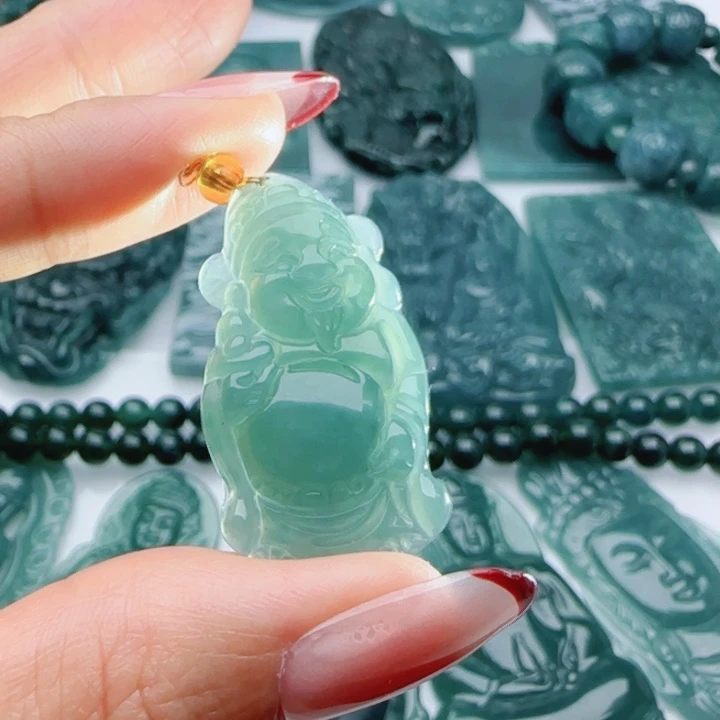 翡翠未镶嵌颈饰多样性发货天然A货翡翠
