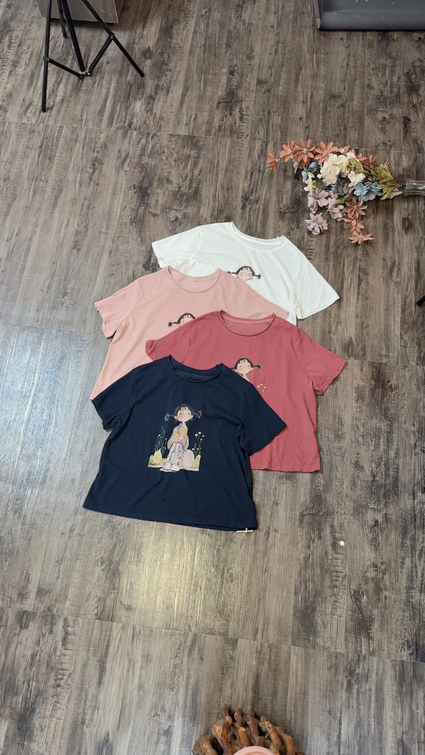 3611夏季新款麻棉时尚宽松百搭休闲T恤（衣长54 胸围116左右）