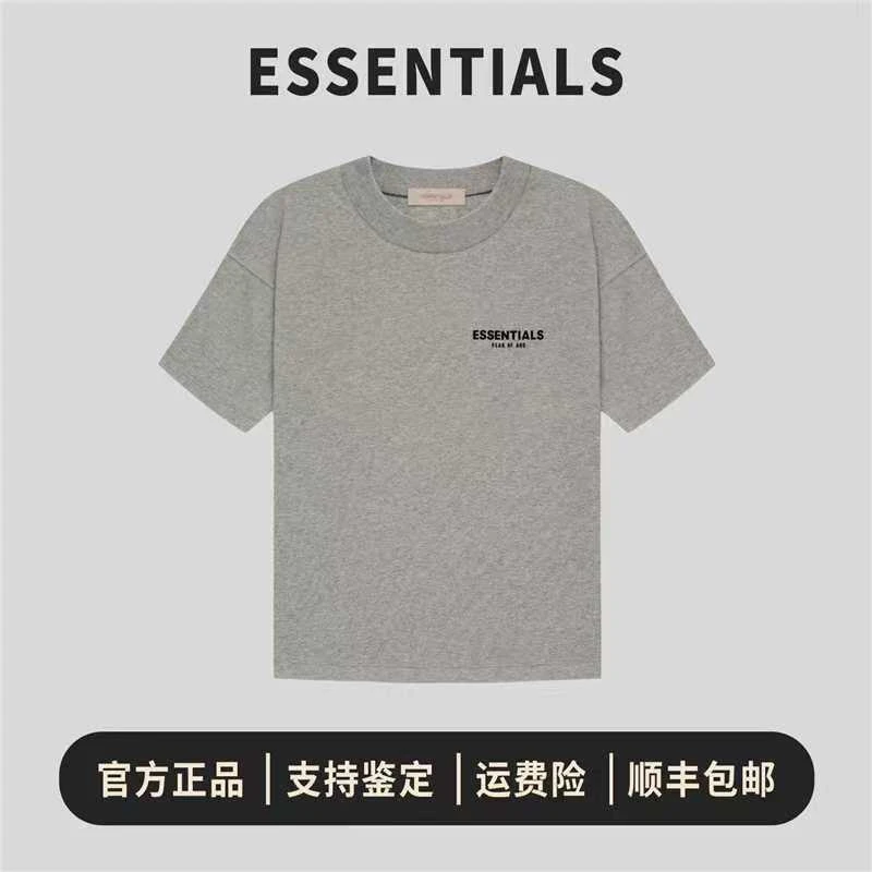 Essentials SS22 第八季字母植绒FOG复线美式宽松高街短袖T恤