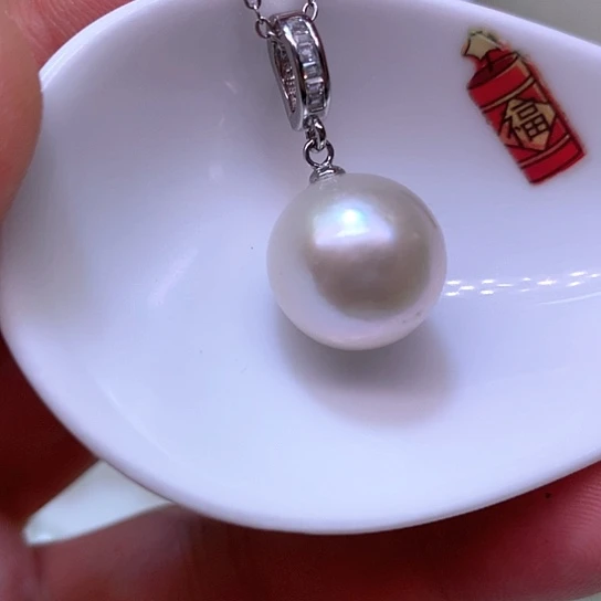 银S925镶嵌淡水珍珠耳饰