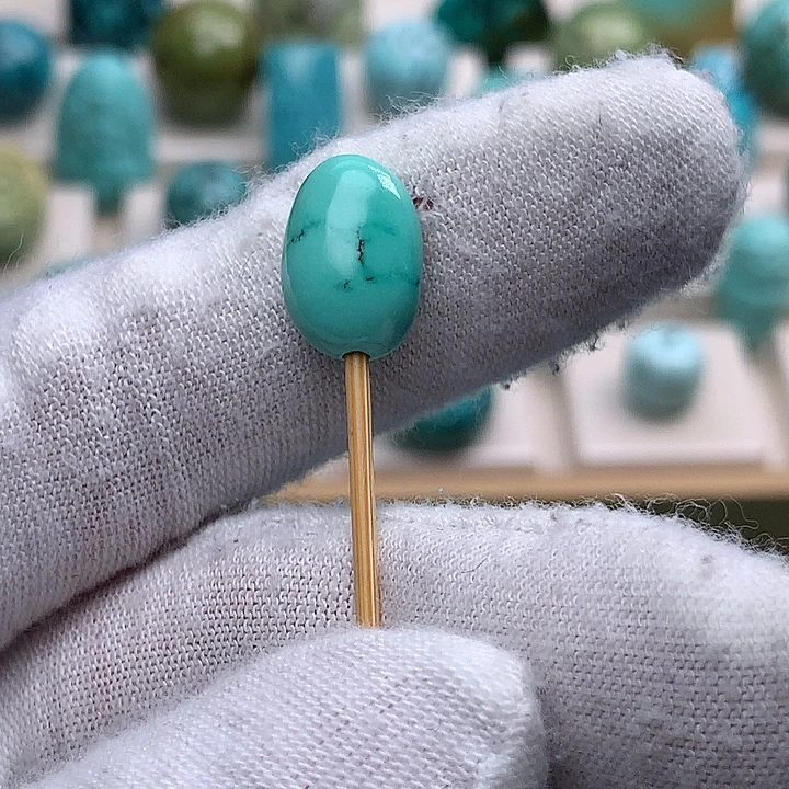 绿松石未镶嵌珠宝奇石直径9精品糖豆