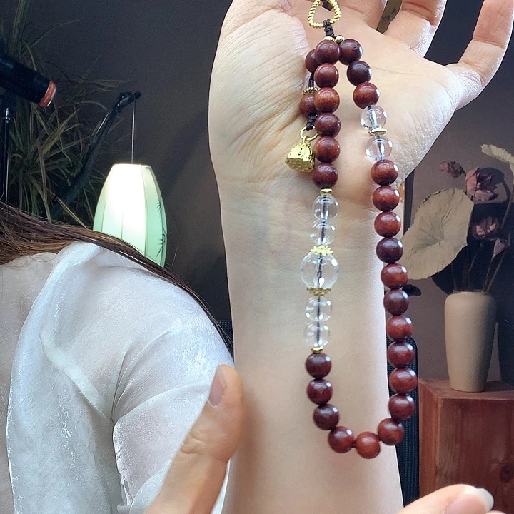 合金颈饰水晶手机挂