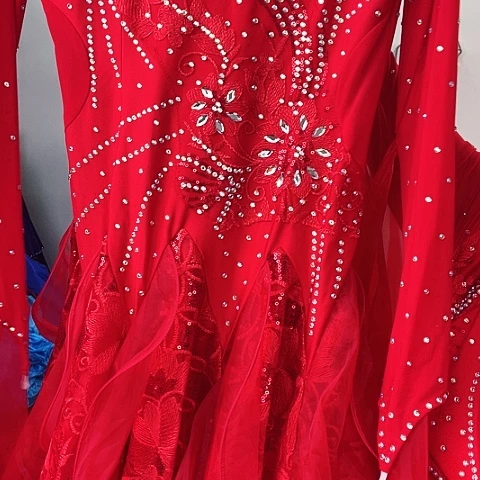 摩登舞交谊舞大摆连衣