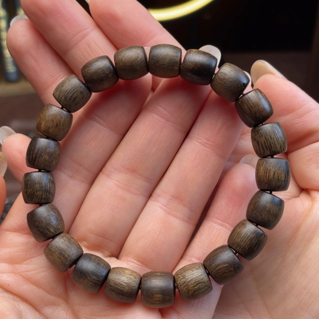 沉香手串越南芽庄白棋楠瘤疤0.9单圈