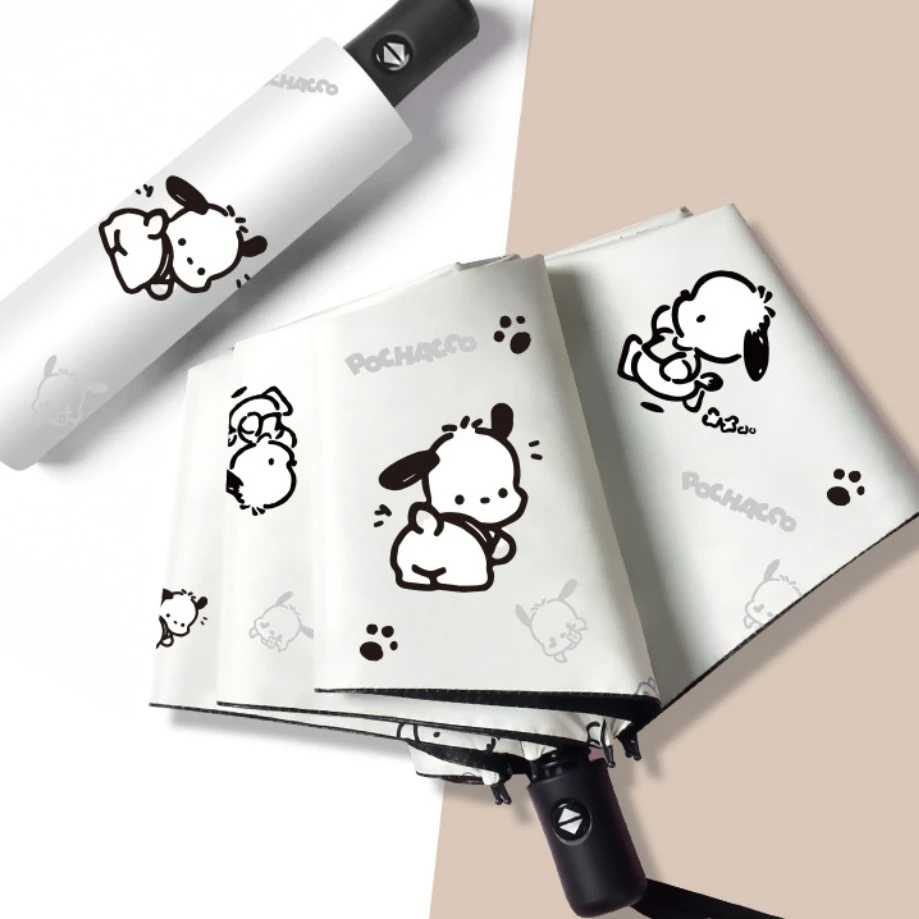 帕恰狗全自动雨伞女晴雨两用防晒防紫外线卡通学生折叠伞印刷logo