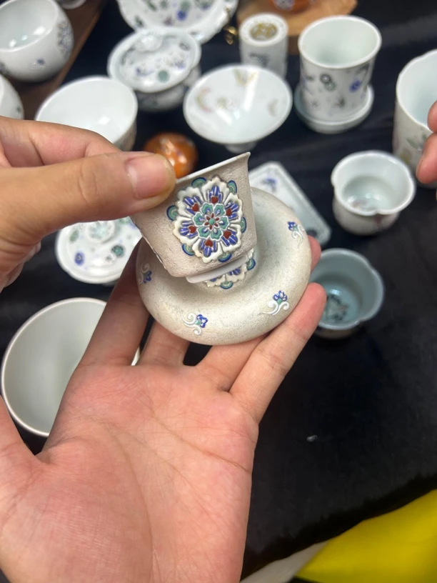 原创纯银珐琅彩套组