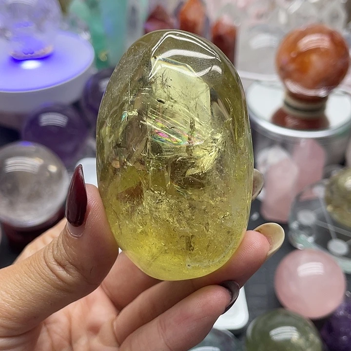 *****未镶嵌珠宝半成品水晶45黄水晶把玩