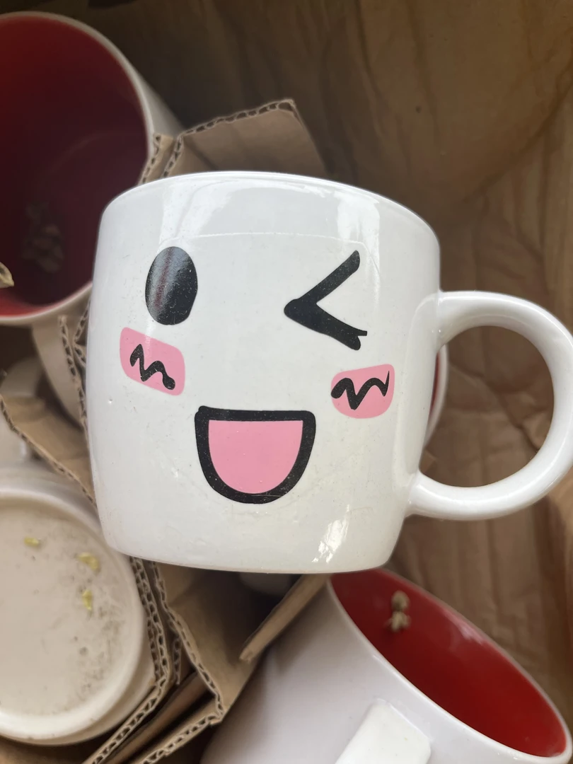 （默认瑕疵，介意勿拍）彩色咖啡杯软萌治愈系陶瓷杯马克杯6个装盲盒