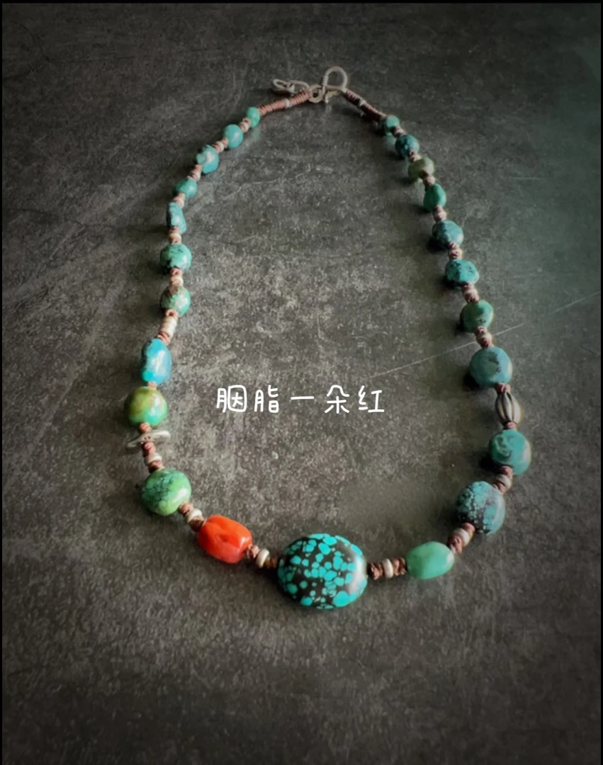 非金属皮质项链 老料原创设计锁骨链