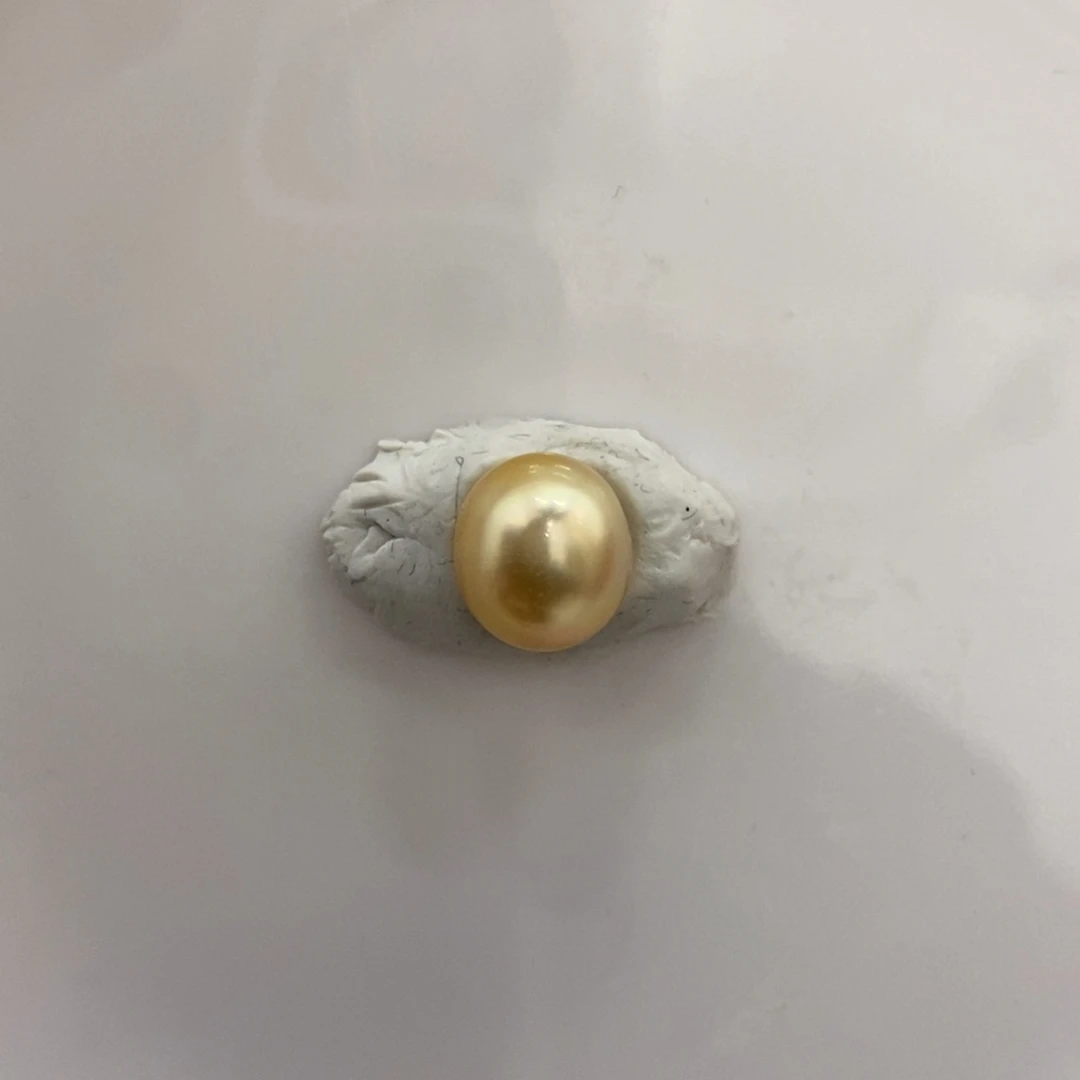 海水珍珠裸珠金珠10.8mm