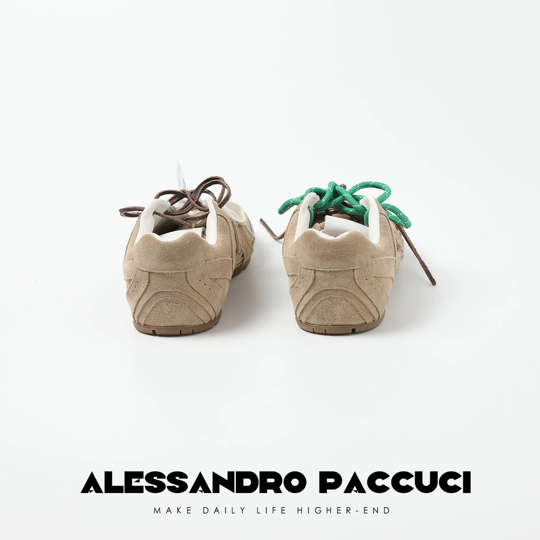 AP洛哥41042XA【走秀款】牛反绒+羊皮 老爹双色复古百搭休闲运动鞋