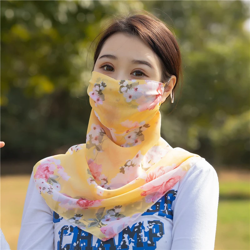 防晒面纱透气防紫外线全脸护颈挂耳遮脸口罩夏季薄款防晒女