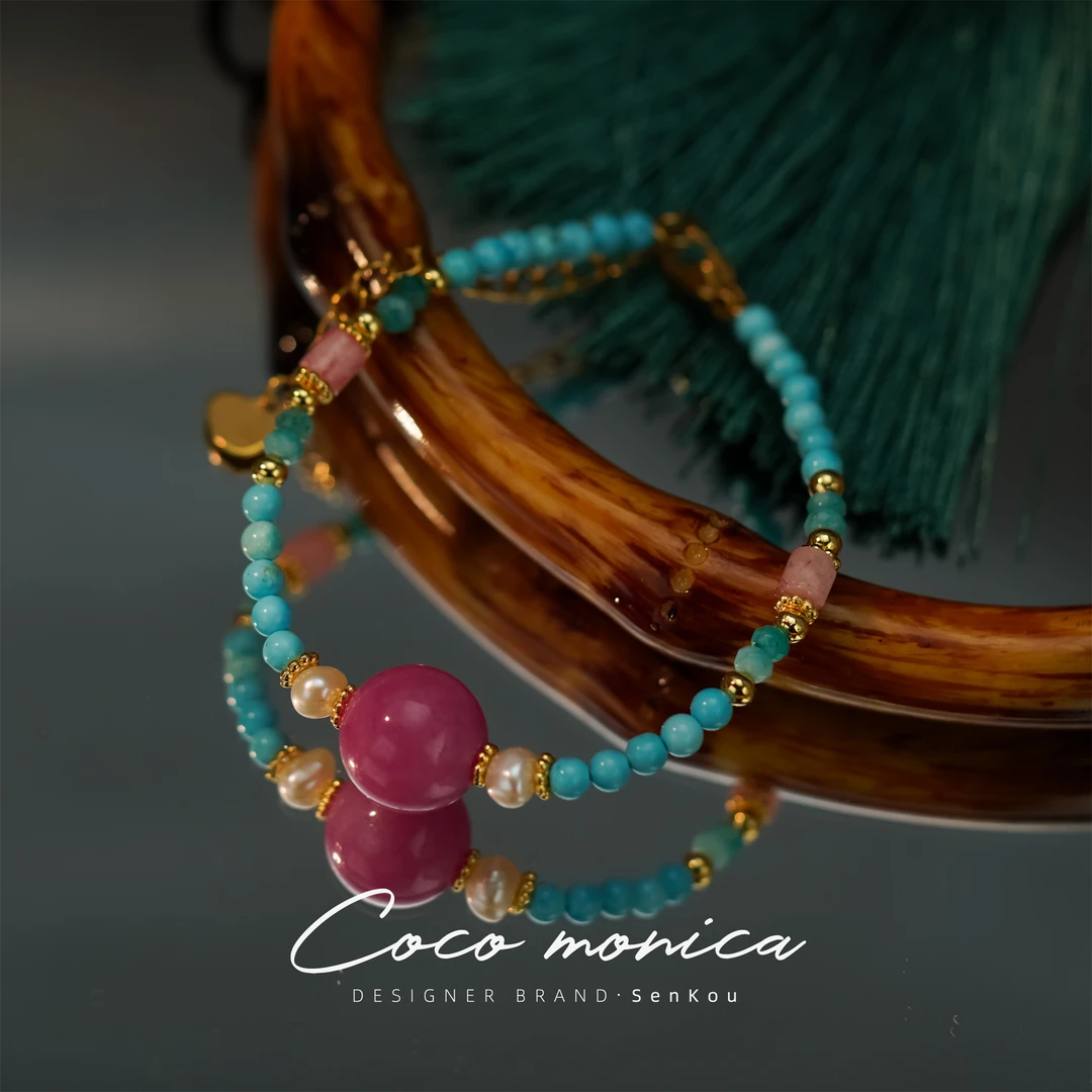 【小霞轻奢】草莓天然珍珠气质时尚白色手作手链素款WE562