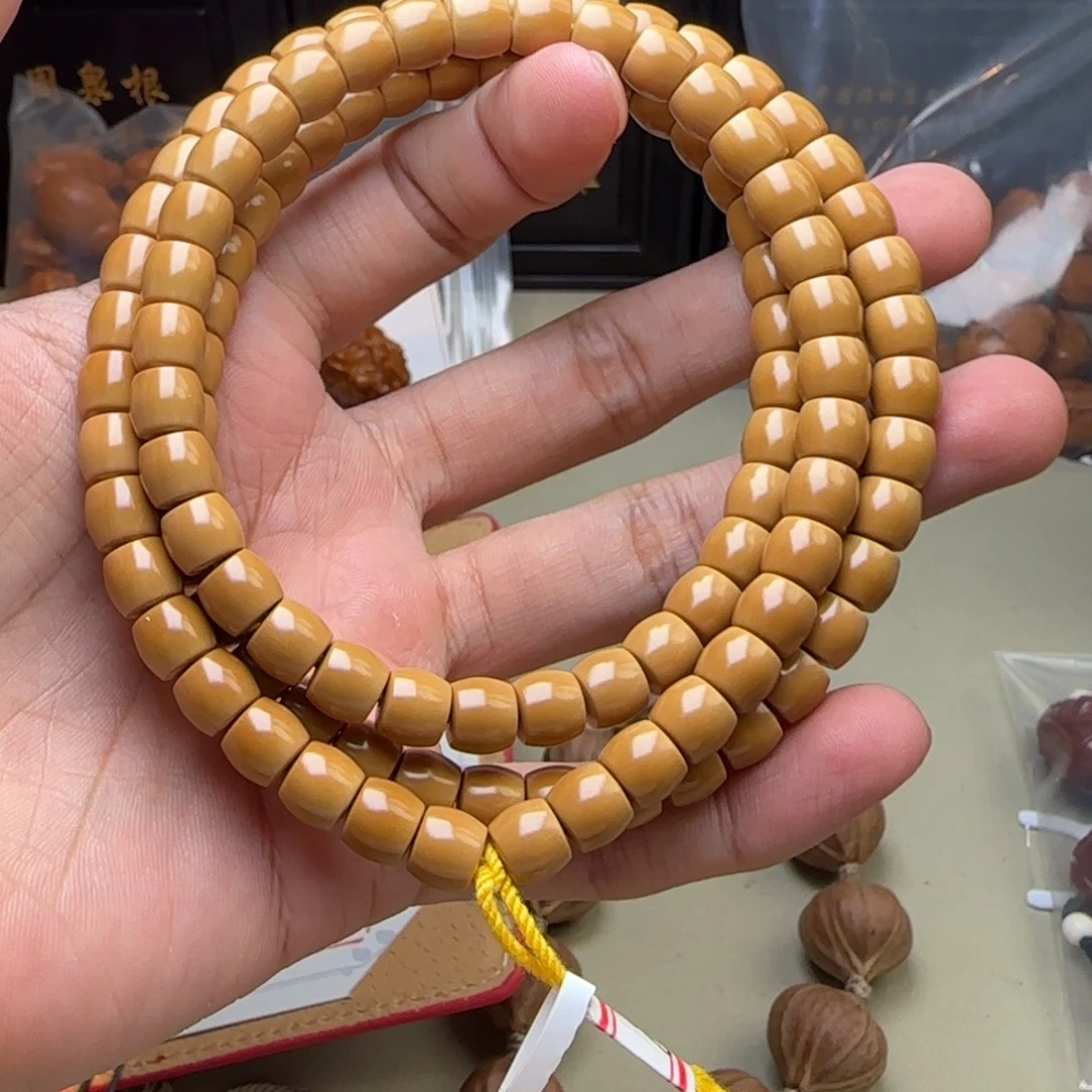 橄榄核手串/手链纯手工雕刻108核尖