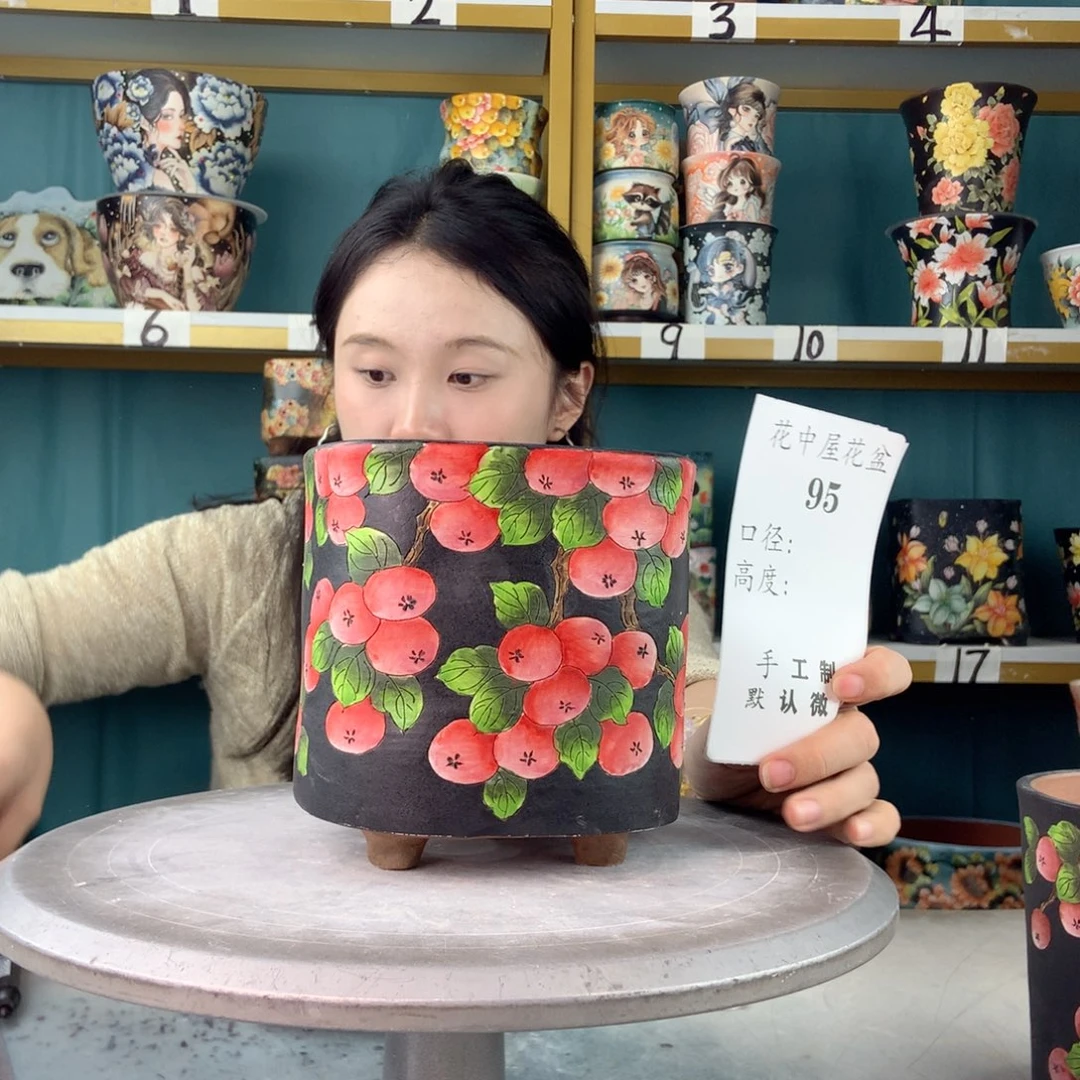 陶景德镇手工花盆95