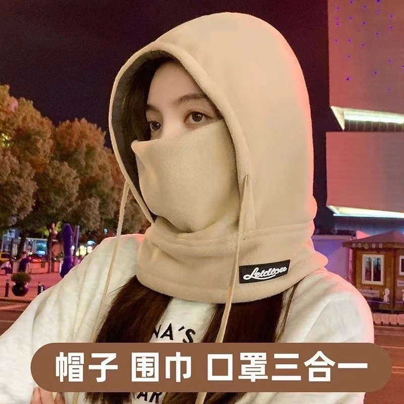 DT冬季帽子情侣防风骑行加厚保暖面罩护耳围脖头套骑车防寒包头帽