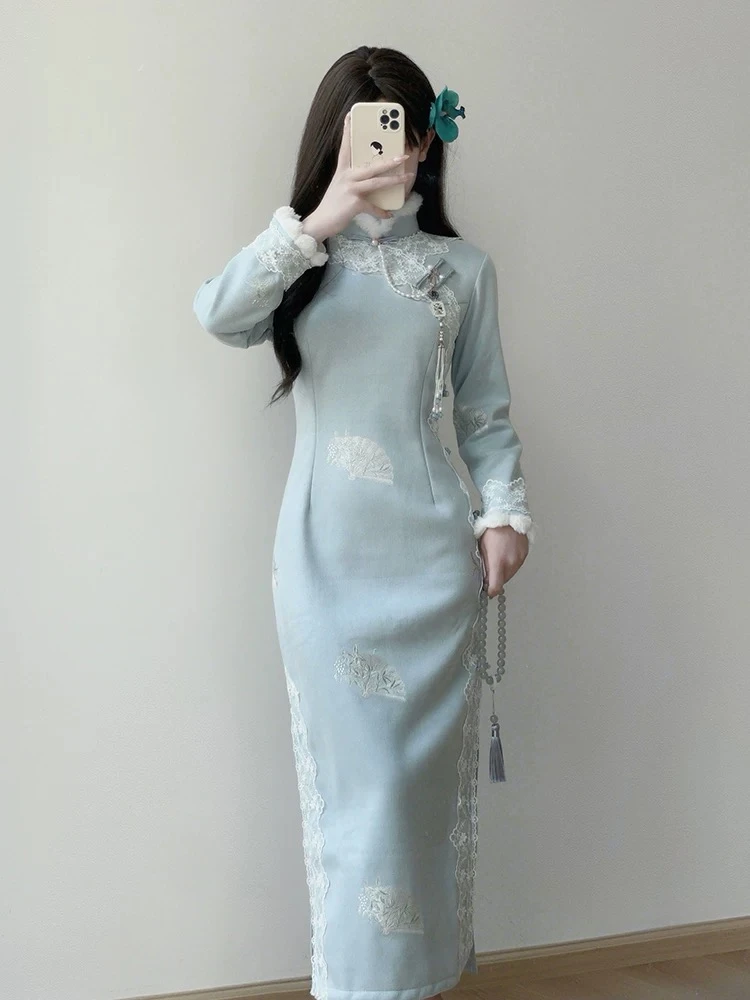 991 年轻款素雅民国风《相思豆》旗袍