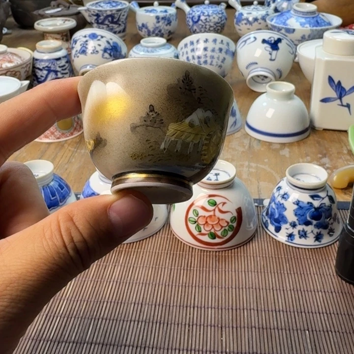 青花瓷器杯子茶具