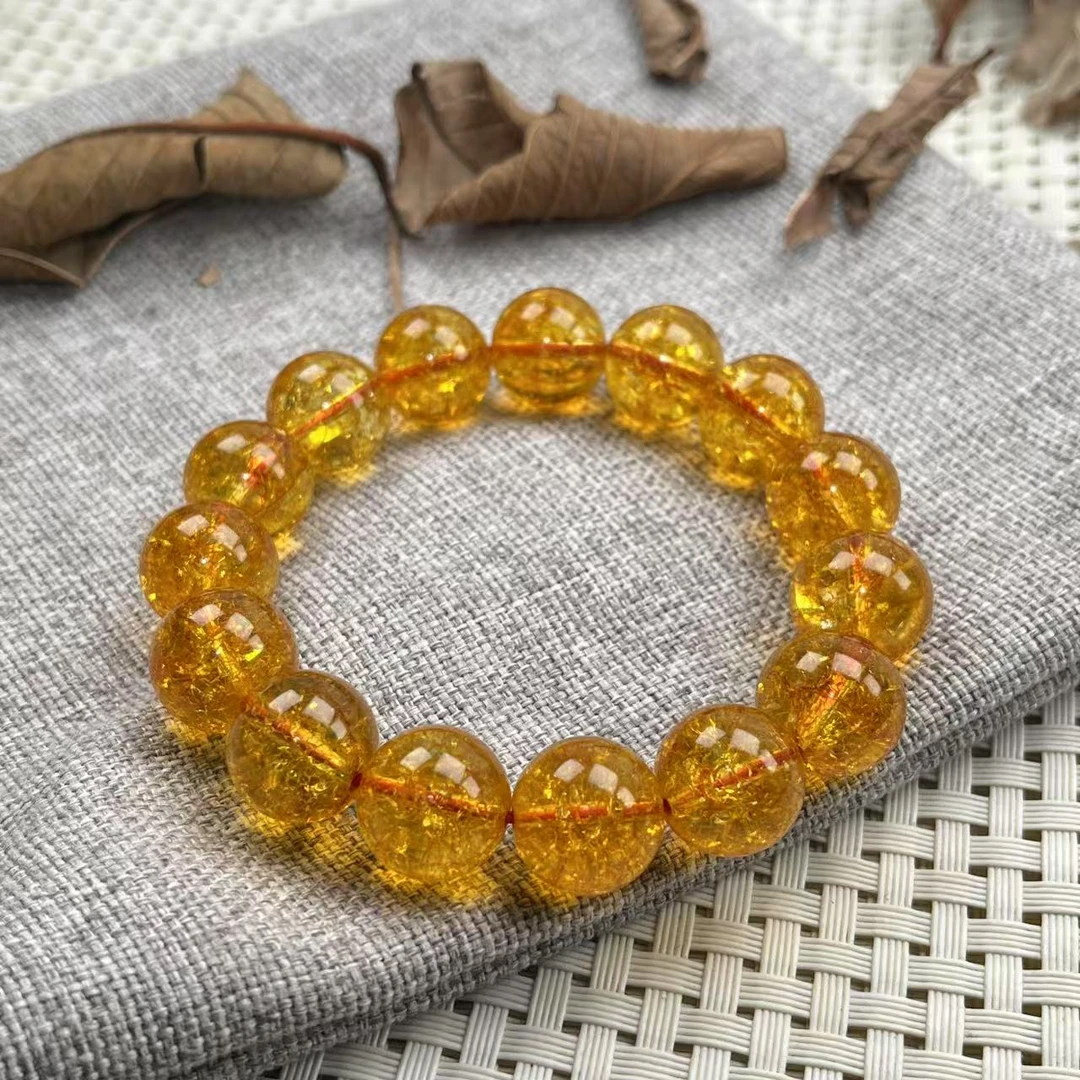 SJ-017号清新大气黄色14mm手链多样性发一件