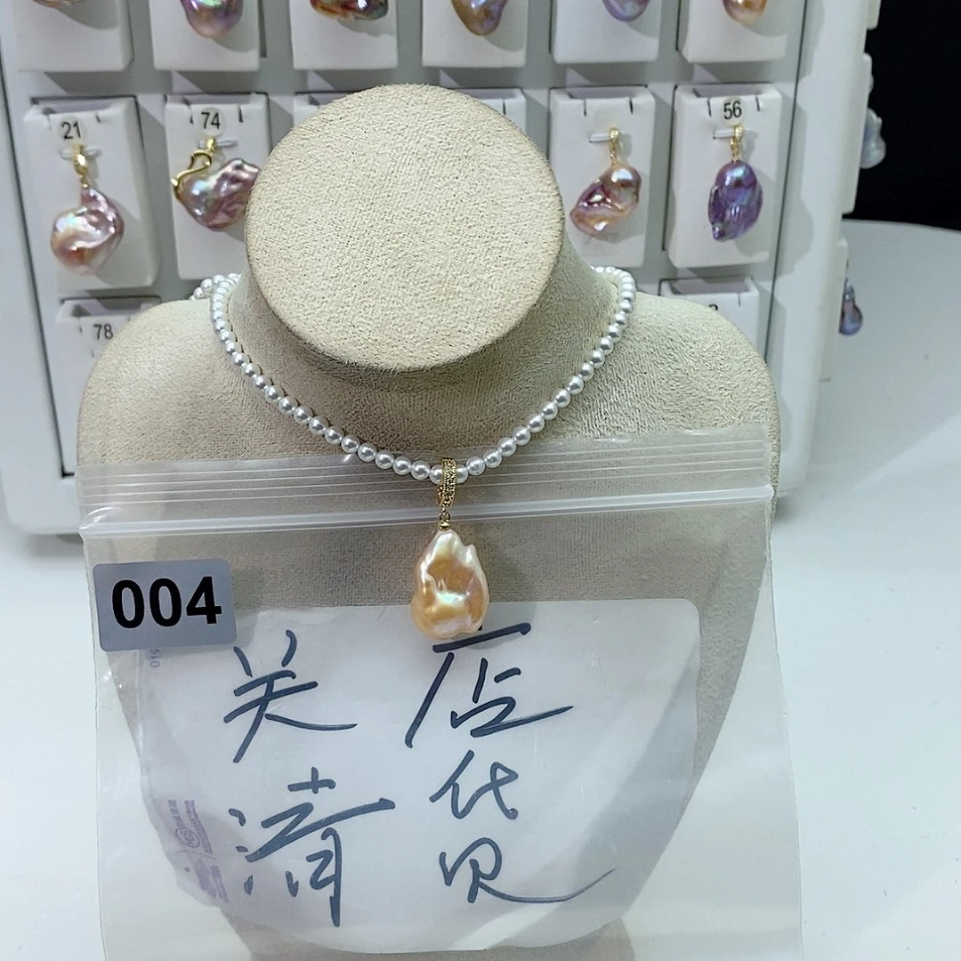 淡水珍珠颈饰合金