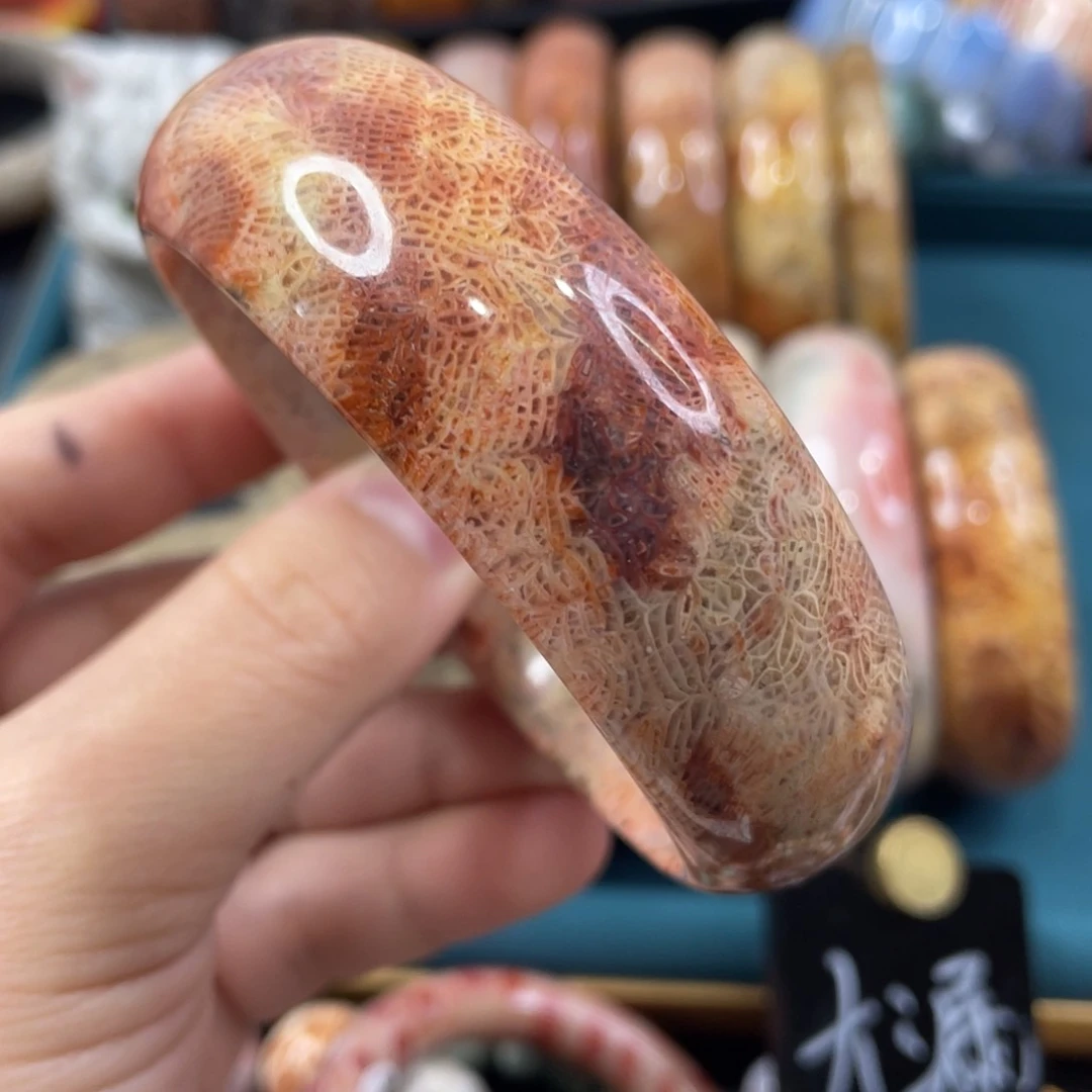 未镶嵌手镯硅化玉