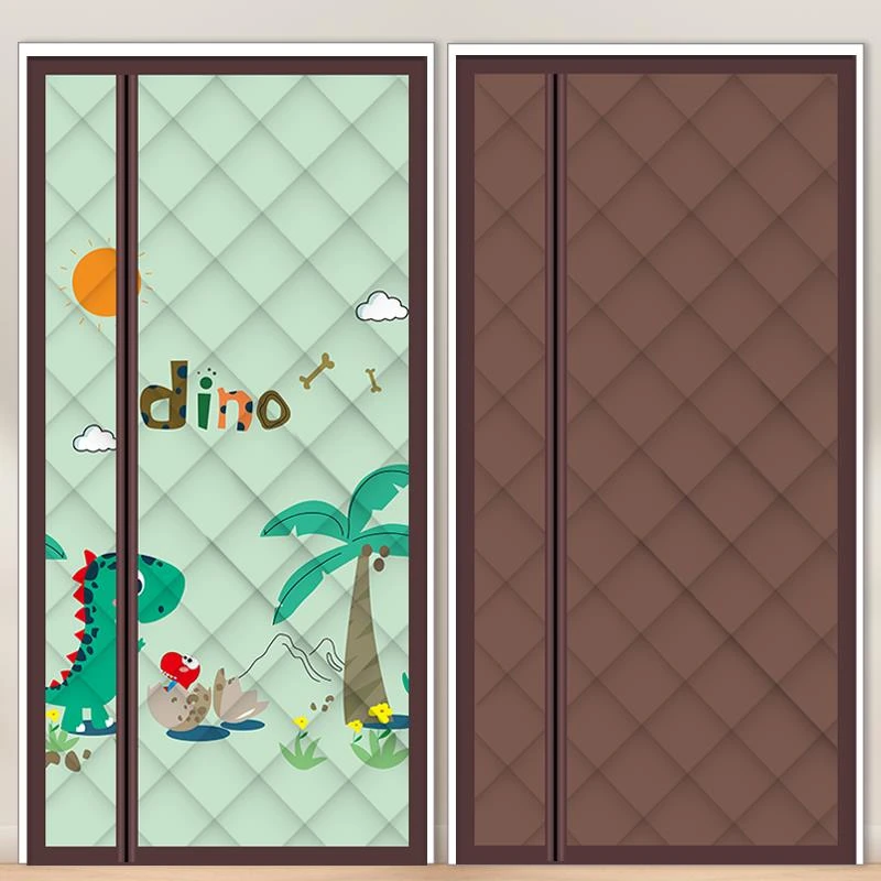 侧开冬季棉门帘家用空调磁吸隔断帘隔音挡风加厚防寒保暖防风冬天