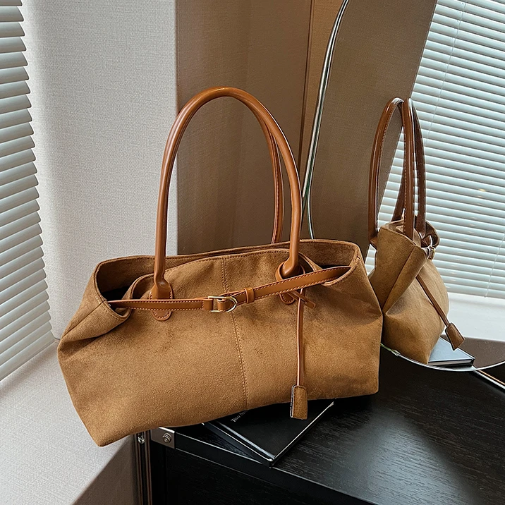 复古时尚托特包女2025秋冬新款大容量休闲单肩包上班通勤感腋下包