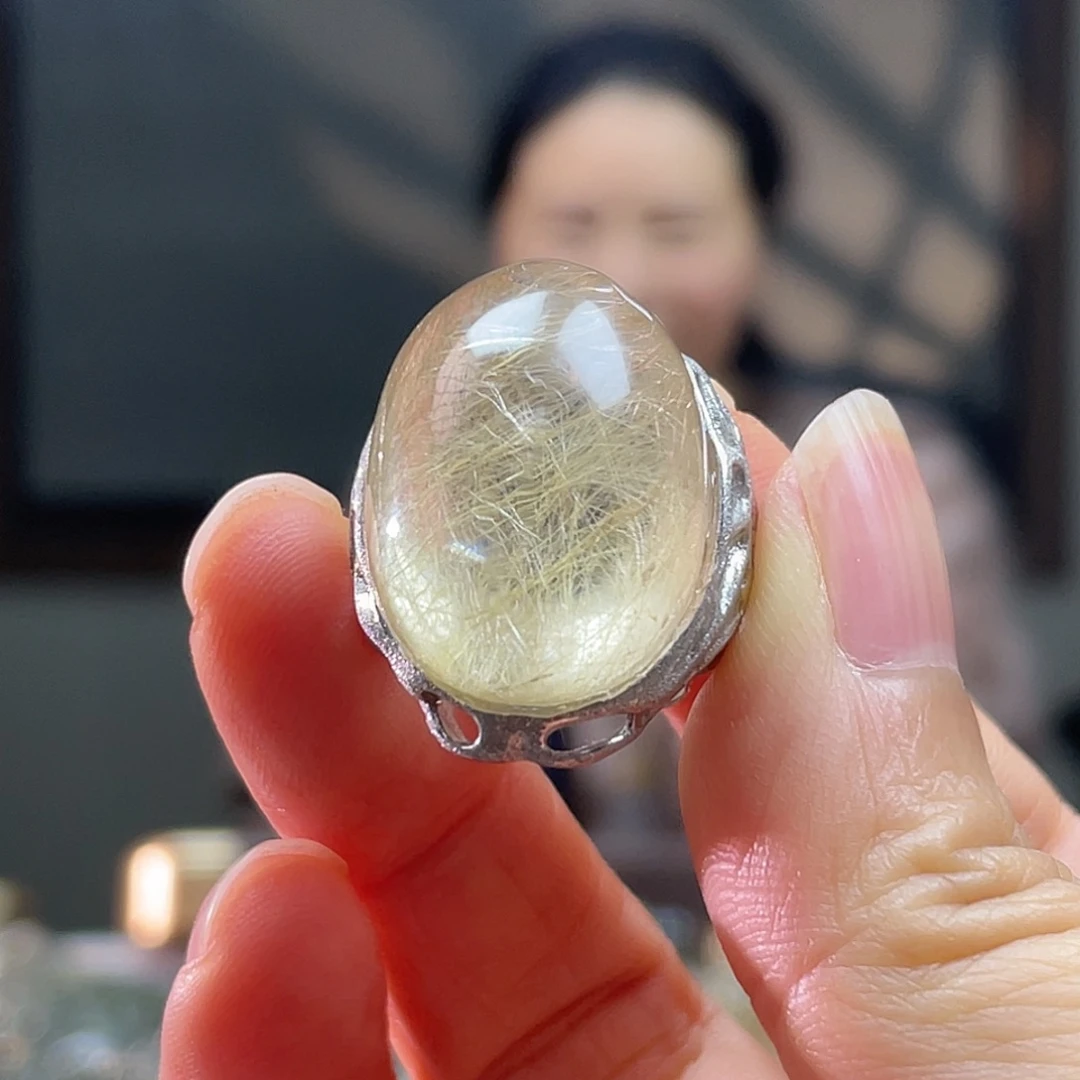 明***人戒指未镶嵌水晶发晶