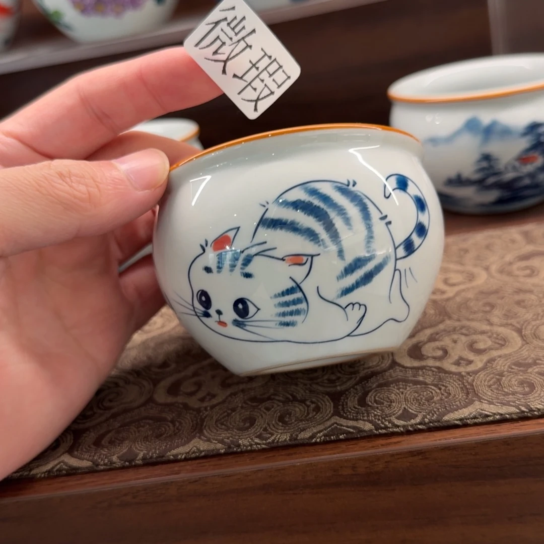 釉下彩纯手绘微瑕