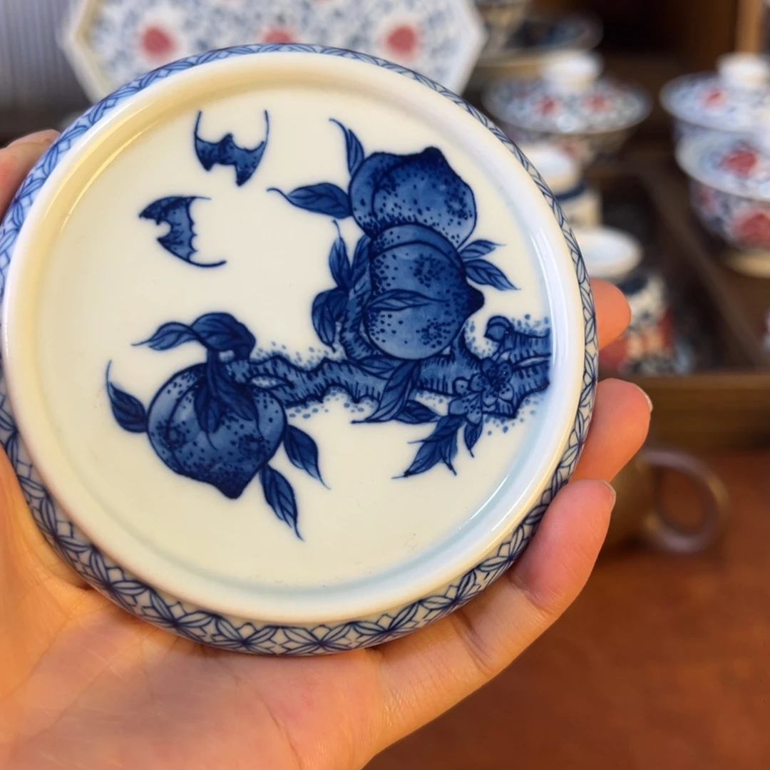 盖碗景德镇茶器百宝箱手绘陶瓷